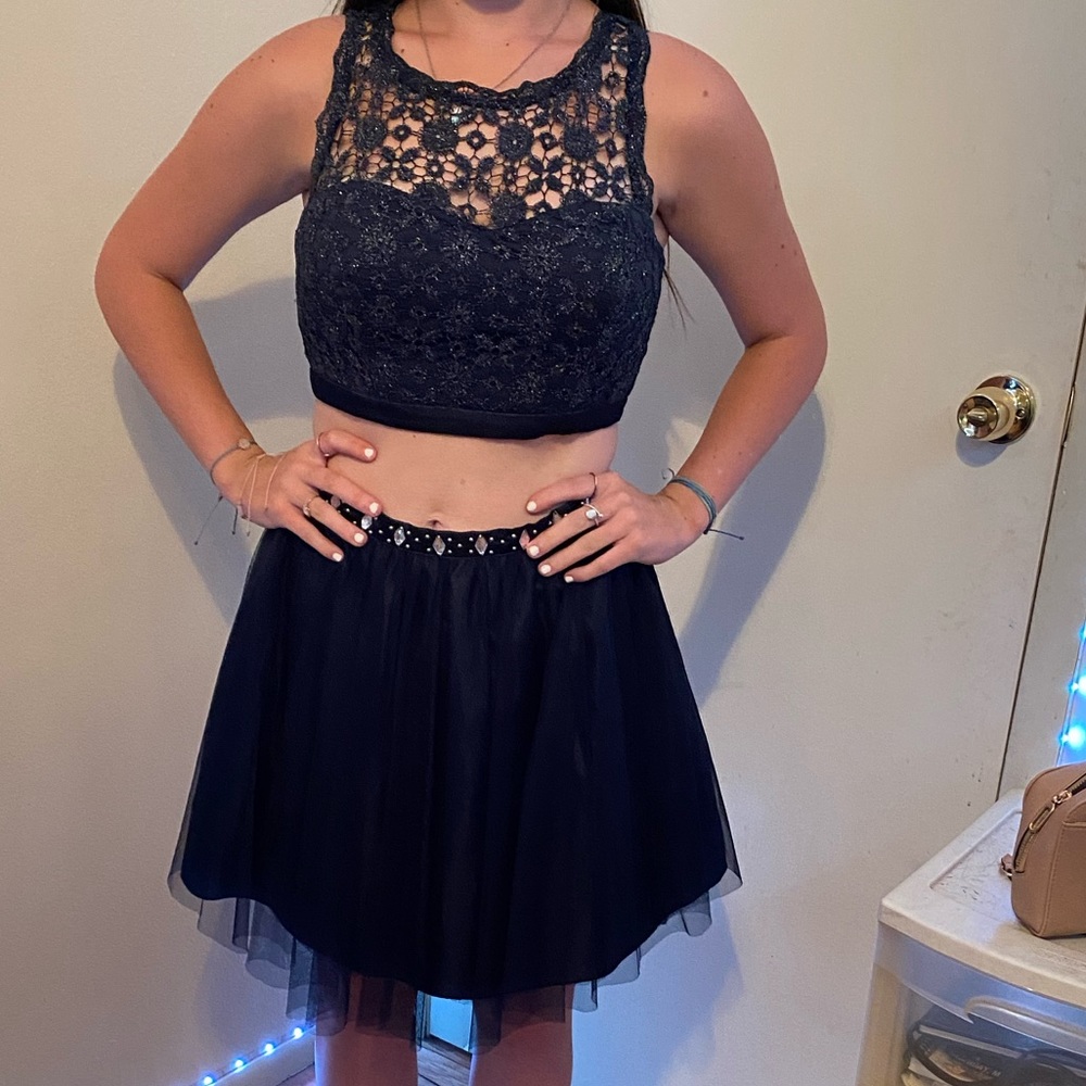 Blue homecoming dress